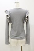 画像2: サンリオ / Avail×サンリオキャラクターズコラボ/タキシードサム肩フリルトップス M ブラック H-25-10-25-048-EL-TO-NS-ZH (2)