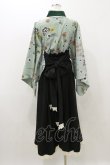 画像2: Favorite / 和洋折衷着物風翡翠の蝶々ワンピース 羽織M~LL/袴S グリーン/ブラック H-25-10-25-049-LO-OP-NS-ZH (2)