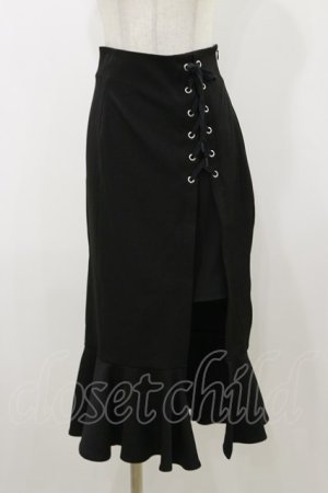 画像: EATME / サイドレースアップマーメイドスカート S ブラック H-25-10-25-051-LO-SK-NS-ZH