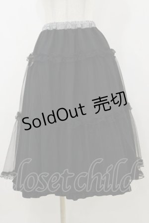 画像: m petit by misako / NINA'S RVパニエスカート L ブラック H-25-10-25-055-LO-SK-NS-ZH
