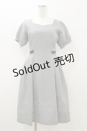 画像: axes femme POETIQUE / ハートネックギンガムワンピース M ブラック H-25-10-25-057-AX-OP-NS-ZH