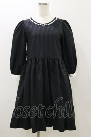 画像: marcHenTica / ストライプワンピース サイズ表記なし ブラック H-25-10-25-058-LO-OP-NS-ZH