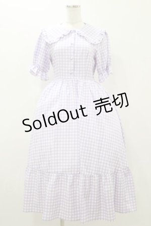 画像: m petit by misako / AOKデシンギンガムOP S ラベンダー H-25-10-25-059-LO-OP-NS-ZH