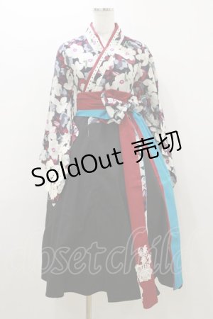 画像: Favorite / 大正ロマン袴風ワンピース S ブラック H-25-10-25-063-LO-OP-NS-ZH