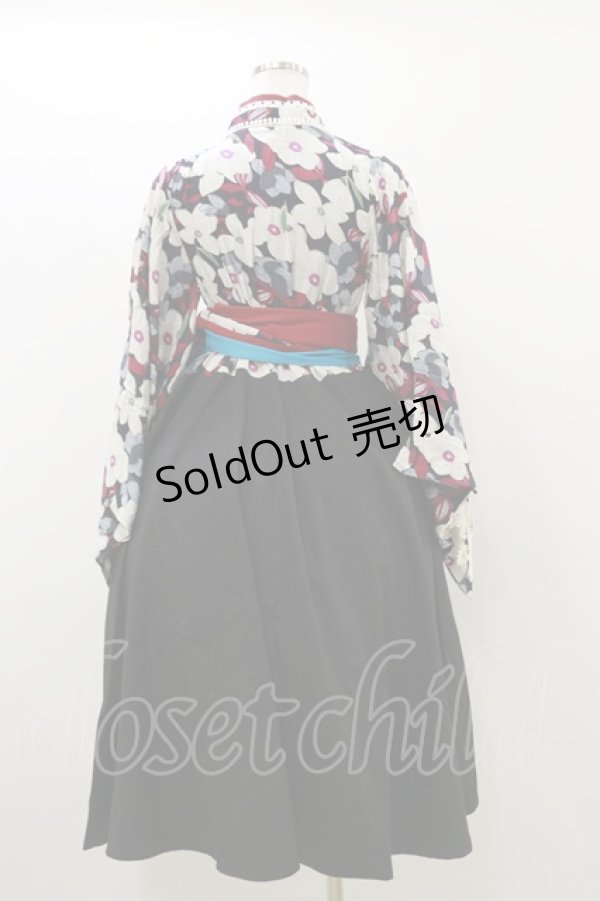 画像2: Favorite / 大正ロマン袴風ワンピース S ブラック H-25-10-25-063-LO-OP-NS-ZH (2)