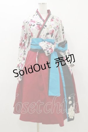 画像: Favorite / 大正ロマン袴風ワンピース S レッド H-25-10-25-064-LO-OP-NS-ZH