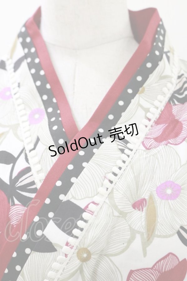 画像3: Favorite / 大正ロマン袴風ワンピース S レッド H-25-10-25-064-LO-OP-NS-ZH (3)