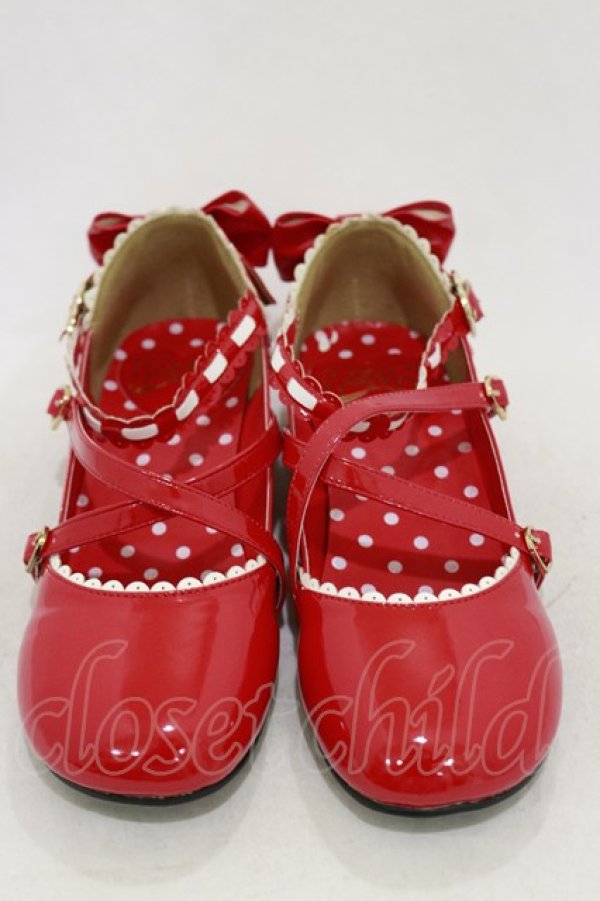 画像1: Angelic Pretty / 発表会シューズ L レッド H-25-10-25-005-AP-SH-NS-ZH (1)