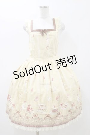 画像: Innocent World / パリのパティスリーハイウエストジャンパースカート 表記なし 生成り H-25-10-25-073-IW-OP-NS-ZH