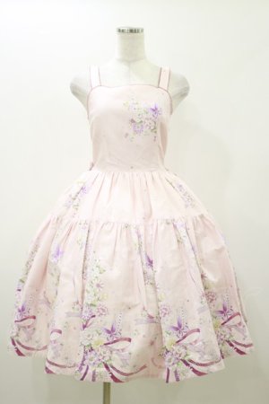 画像: Innocent World / Japanese Butterflyティアードジャンパースカート M/100cm ピンク H-25-10-25-077-IW-OP-NS-ZH