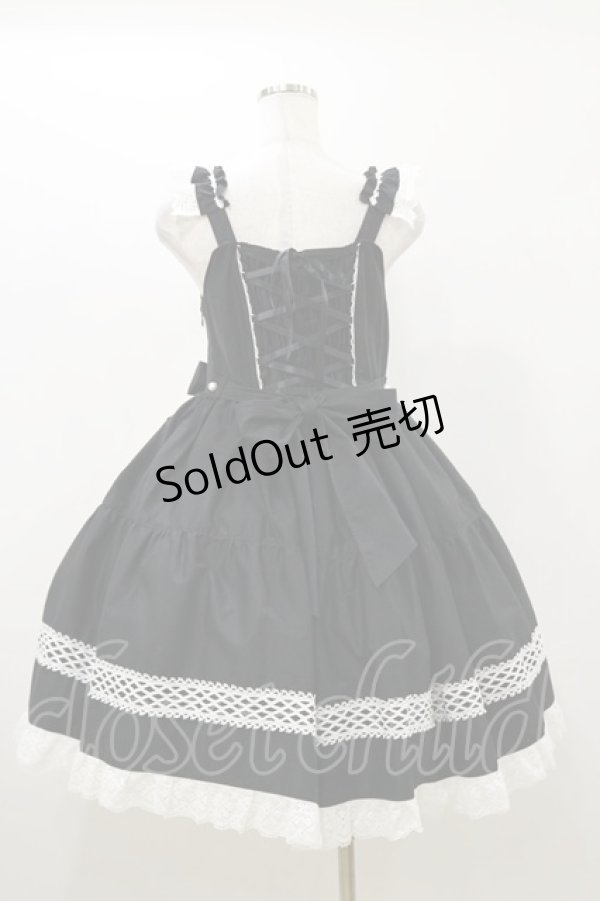 画像2: BABY,THE STARS SHINE BRIGHT / Pure Pearl bouquetジャンパースカート Free ブラック H-25-10-25-080-BA-OP-NS-ZH (2)