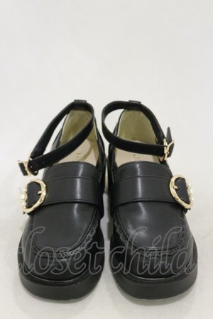 画像: axes femme POETIQUE / バックル付ローファー M(23.5cm) ブラック H-25-10-25-009-AX-SH-NS-ZH