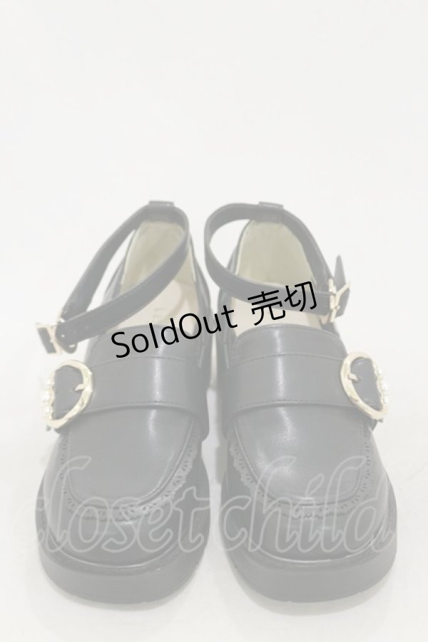 画像1: axes femme POETIQUE / バックル付ローファー M(23.5cm) ブラック H-25-10-25-009-AX-SH-NS-ZH (1)