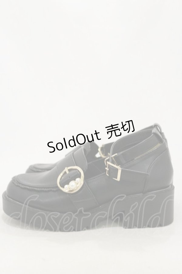 画像2: axes femme POETIQUE / バックル付ローファー M(23.5cm) ブラック H-25-10-25-009-AX-SH-NS-ZH (2)