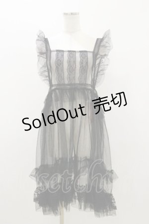 画像: virally / 星名桜子 hsチュールエプロンジャンスカ 3L ブラック H-25-10-25-014-LO-OP-NS-ZH