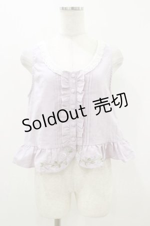 画像: axes femme / 薔薇刺繍ダンガリーベスト Free ラベンダー H-25-10-25-029-AX-TO-NS-ZH