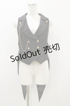 画像: Amavel / Historical Butlerベスト Free ブラック H-25-10-25-030-CA-JA-NS-ZH