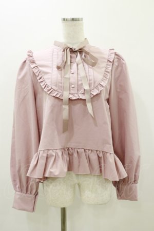 画像: FLC / MINA*ペプラムブラウス LL ピンク H-25-10-25-035-LO-BL-NS-ZH