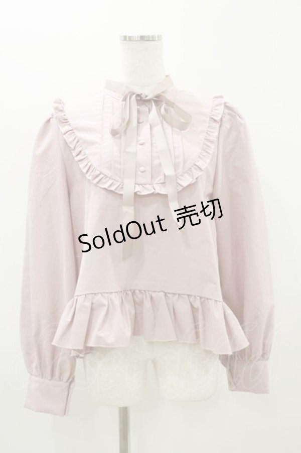 画像1: FLC / MINA*ペプラムブラウス LL ピンク H-25-10-25-035-LO-BL-NS-ZH (1)