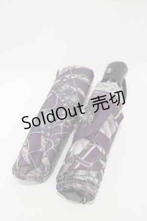 画像: Qutie Frash / ワンタッチ折りたたみ傘  パープル H-25-10-26-001-QU-ZA-KB-ZH