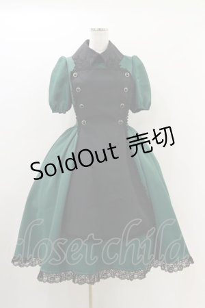 画像: MIHO MATSUDA / ワンピース・ヴァーニ M 緑×黒 H-25-10-26-006-GO-OP-KB-ZH