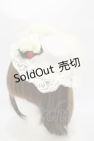 画像: GOTHIC HOLIC / しっぽミニハット  白 H-25-10-26-002-PU-AC-KB-ZH