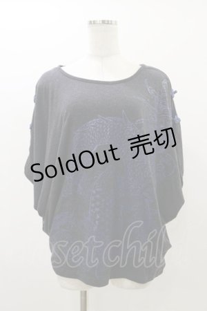 画像: Qutie Frash / チャイナボタンドルマンTシャツ  グレー H-25-10-26-016-QU-TO-KB-ZH