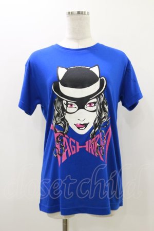 画像: LISTEN FLAVOR / プリントカットソー  青 H-25-10-26-018-PU-TO-KB-ZH