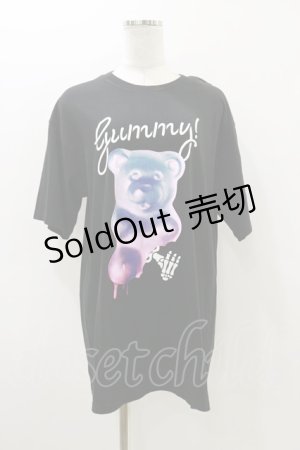 画像: 【SALE】LISTEN FLAVOR / グミベアTシャツ  ブラック H-25-10-26-019-PU-TO-KB-ZT220