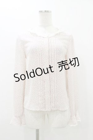 画像: MILK / スカラップレースブラウス  ピンクフラワー H-25-10-26-022-ML-BL-KB-ZH