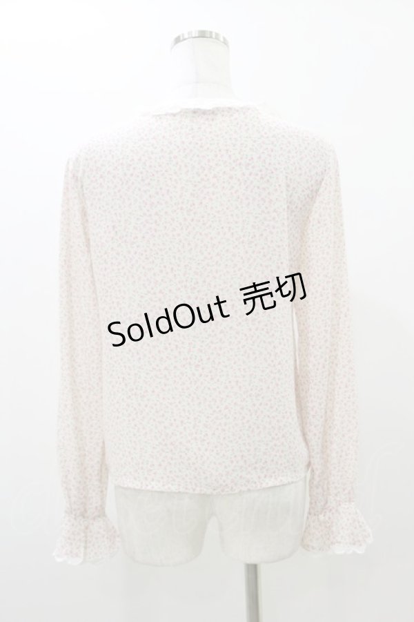 画像2: MILK / スカラップレースブラウス  ピンクフラワー H-25-10-26-022-ML-BL-KB-ZH (2)
