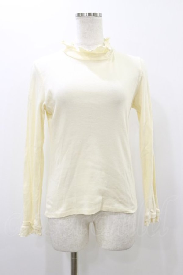 画像1: MILK / フリルハイネックtops  アイボリー H-25-10-26-023-ML-TO-KB-ZH (1)