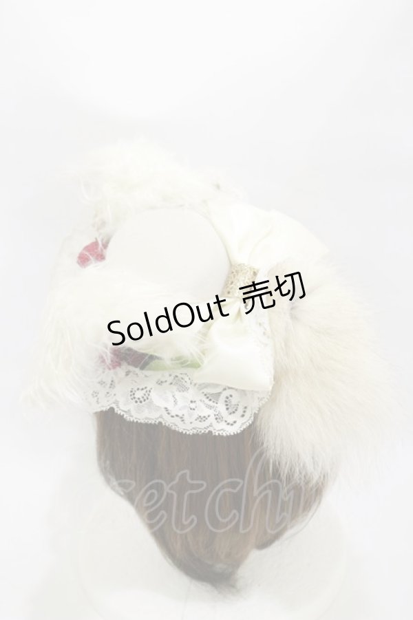画像2: GOTHIC HOLIC / 耳しっぽミニハット  白 H-25-10-26-003-PU-AC-KB-ZH (2)