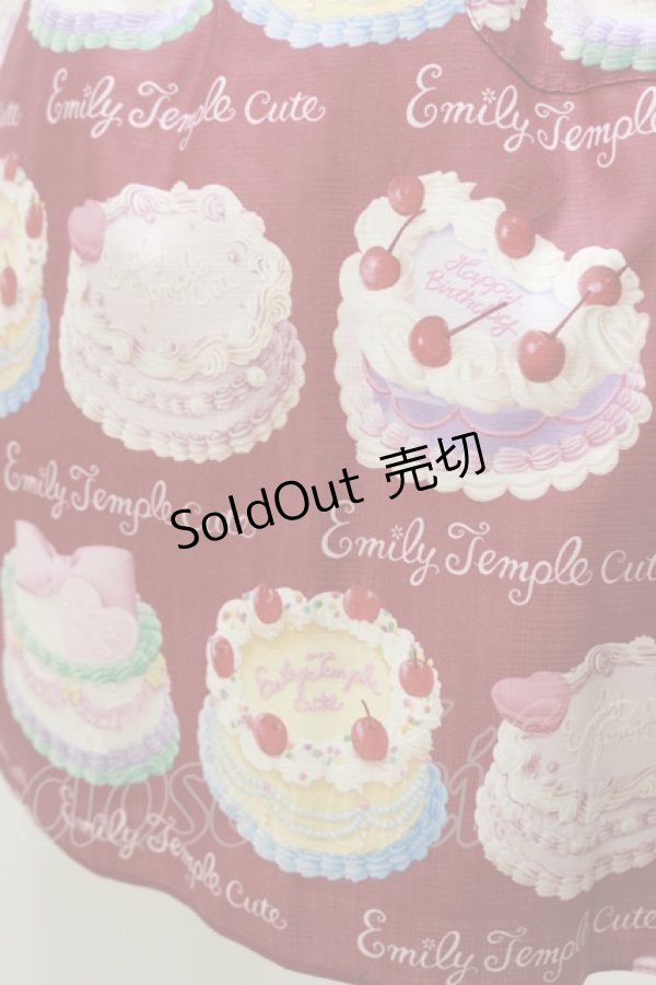 画像4: Emily Temple cute / Decoration CAKEエプロン風ワンピース  レッド H-25-10-26-031-ET-OP-KB-ZH (4)