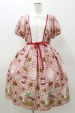 画像1: Melody BasKet / Strawberry picnicピンタックワンピース M レッド H-25-10-26-034-LO-OP-KB-ZH (1)