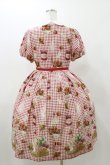 画像2: Melody BasKet / Strawberry picnicピンタックワンピース M レッド H-25-10-26-034-LO-OP-KB-ZH (2)