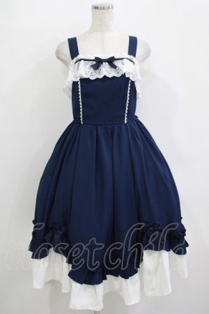 画像: Chalmiere / 不思議の国のジャンパースカート M ネイビー H-25-10-27-001-PU-OP-NS-ZH