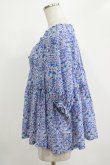 画像2: Jane Marple / Bonjour Millefleursスモックブラウス  ブルー H-25-10-27-031-JM-BL-KB-ZH (2)