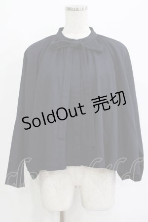 画像: Jane Marple Dans Le Salon / Lambs wool saxony cape jacket  ネイビー H-25-10-27-032-JM-JA-KB-ZH