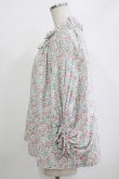 画像2: Jane Marple Dans Le Salon / Lawn Liberty Bubble Sleeve Blouse  オフ×ピンク×ブルー H-25-10-27-033-JM-BL-KB-ZH (2)