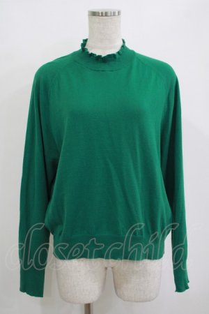 画像: Jane Marple Dans Le Salon / Cotton-cashmere turtleneck sweater  グリーン H-25-10-27-035-JM-TO-KB-ZH