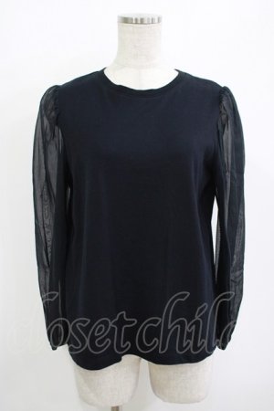 画像: Jane Marple / シアースリーブカットソー  ネイビー H-25-10-27-038-JM-TO-KB-ZH