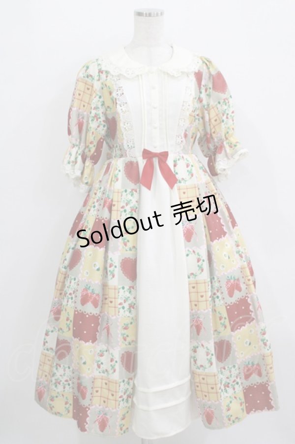 画像1: axes femme kawaii / ハピネスベリーワンピース M グリーン H-25-10-27-005-AX-OP-NS-ZH (1)