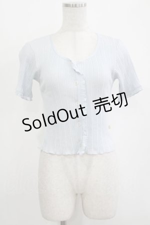 画像: 【SALE】Katie / UNDER PRETTIES short sleeve cardigan  BABY BLUE H-25-10-27-040-LO-TO-KB-ZT379
