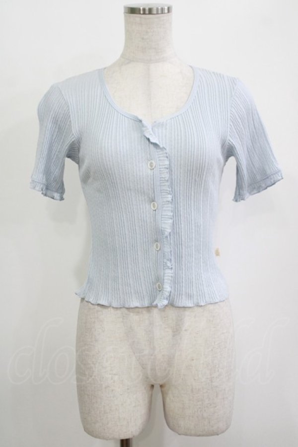 画像1: Katie / UNDER PRETTIES short sleeve cardigan  BABY BLUE H-25-10-27-040-LO-TO-KB-ZH (1)