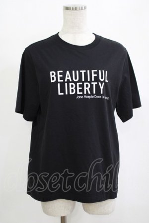 画像: Jane Marple Dans Le Salon / Theme logo T-shirt  ブラック H-25-10-27-044-JM-TO-KB-ZH