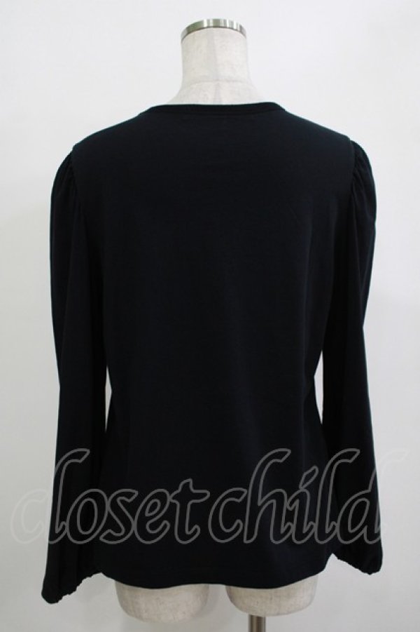 画像3: Jane Marple Dans Le Salon / Puffy sleeve pullover  ブラック H-25-10-27-046-JM-TO-KB-ZH (3)