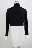 画像3: Jane Marple Dans Le Salon / Crumple collar pullover  ネイビー×ホワイト H-25-10-27-047-JM-TO-KB-ZH (3)