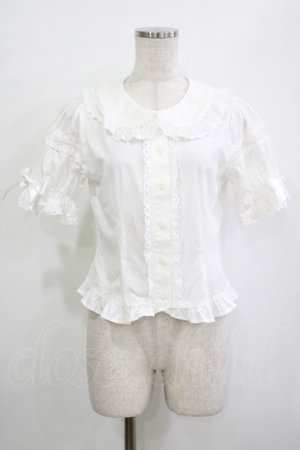 画像: BABY,THE STARS SHINE BRIGHT / トーションレース半袖ブラウス Free オフ H-25-10-27-055-BA-BL-NS-ZH