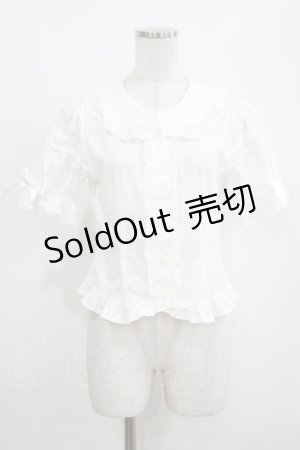 画像: BABY,THE STARS SHINE BRIGHT / トーションレース半袖ブラウス Free オフ H-25-10-27-055-BA-BL-NS-ZH